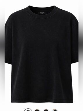 Brunette The Label Black Boxy Tee